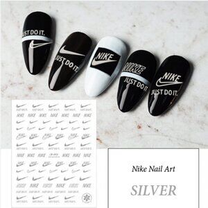 NIKE: SILVER Nail Decals
